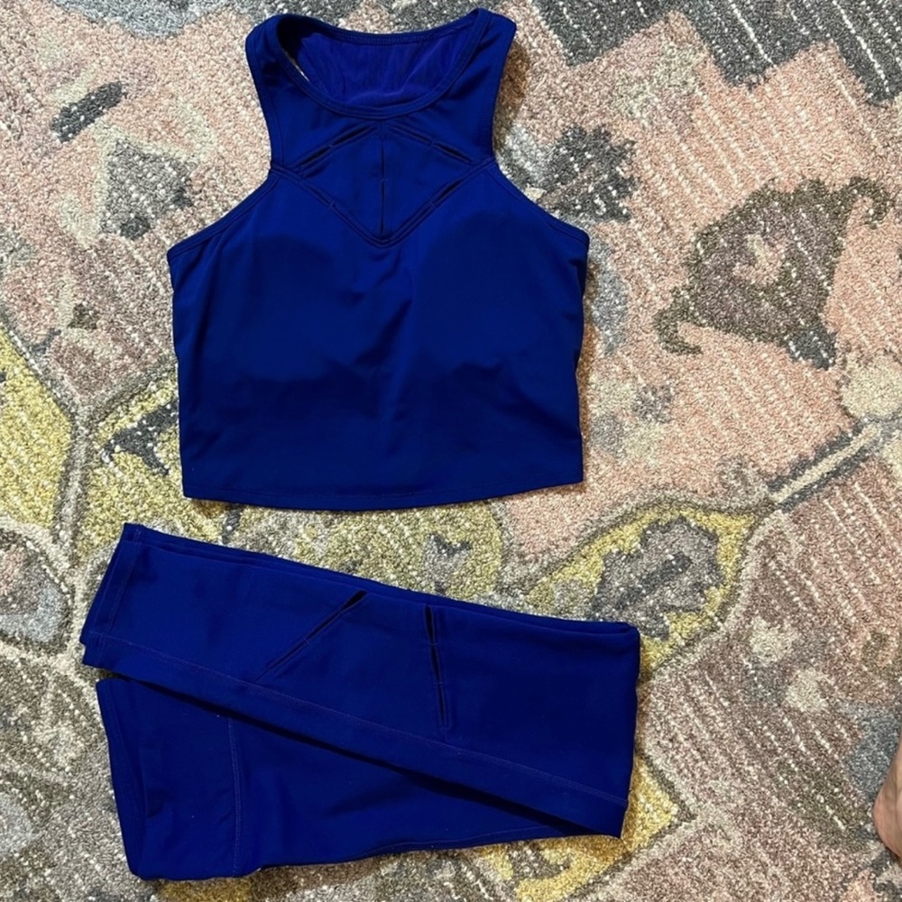 Fabletics Matching Royal Blue Set - image 2